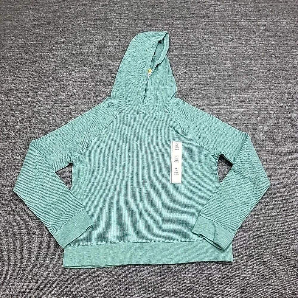 Kids Girls Long Sleeves Everyday Lightweight Pullover Hoodie Medium Size 8 Green
